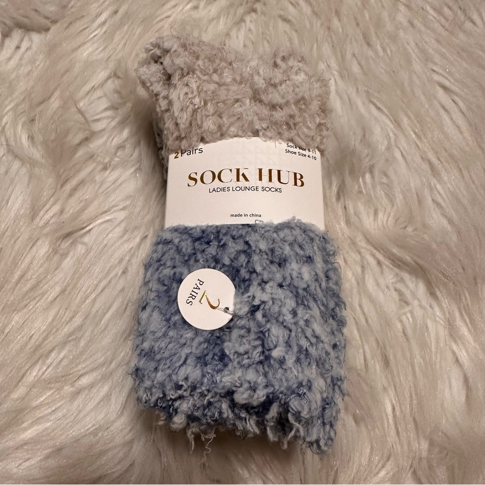 Sock Hub Ladies Lounge Socks - Gray and Blue